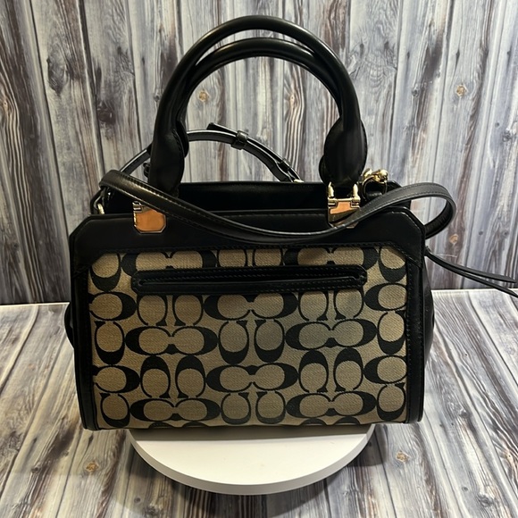 COACH SHOULDER BAG/CROSSBODY SIGNATURE CANVAS AND LEATHER. - Picture 5 of 16